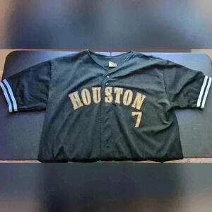 Houston Astros Craig Biggio 7 Authentic Baseball Jersey MLB Vintage 2000 Rare